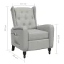 Light gray fabric reclining massage chair by , Electric massage chairs - Ref: Foro24-329352, Price: 238,68 €, Discount: %