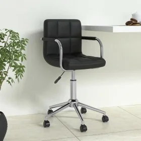Drehbarer Bürostuhl aus schwarzem Kunstleder von , Bürostühle - Ref: Foro24-334812, Preis: 99,56 €, Rabatt: %