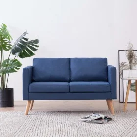 Zweiplätziges Sofa aus blauem Stoff. von , Sofas - Ref: Foro24-281355, Preis: 300,47 €, Rabatt: %