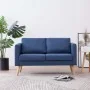 Two-seater blue fabric sofa by , Sofas - Ref: Foro24-281355, Price: 300,47 €, Discount: %