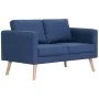 Two-seater blue fabric sofa by , Sofas - Ref: Foro24-281355, Price: 300,47 €, Discount: %