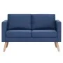 Two-seater blue fabric sofa by , Sofas - Ref: Foro24-281355, Price: 300,47 €, Discount: %