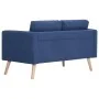 Two-seater blue fabric sofa by , Sofas - Ref: Foro24-281355, Price: 300,47 €, Discount: %