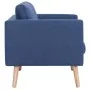 Two-seater blue fabric sofa by , Sofas - Ref: Foro24-281355, Price: 300,47 €, Discount: %
