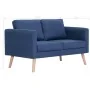 Two-seater blue fabric sofa by , Sofas - Ref: Foro24-281355, Price: 300,47 €, Discount: %