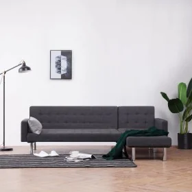 Sofá cama en forma de L poliéster gris oscuro de , Sofás - Ref: Foro24-282230, Precio: 437,39 €, Descuento: %