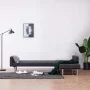 Sofá cama en forma de L poliéster gris oscuro de , Sofás - Ref: Foro24-282230, Precio: 437,39 €, Descuento: %