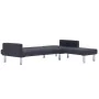 Sofá cama en forma de L poliéster gris oscuro de , Sofás - Ref: Foro24-282230, Precio: 437,39 €, Descuento: %