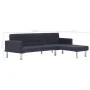 L-shaped dark gray polyester sofa bed by , Sofas - Ref: Foro24-282230, Price: 437,39 €, Discount: %