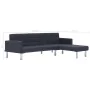 Sofá cama en forma de L poliéster gris oscuro de , Sofás - Ref: Foro24-282230, Precio: 437,39 €, Descuento: %