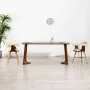 Dining chairs 2 units synthetic leather and curved cream wood by , dining chairs - Ref: Foro24-283139, Price: 252,27 €, Disco...