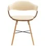 Dining chairs 2 units synthetic leather and curved cream wood by , dining chairs - Ref: Foro24-283139, Price: 252,27 €, Disco...
