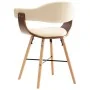 Dining chairs 2 units synthetic leather and curved cream wood by , dining chairs - Ref: Foro24-283139, Price: 252,27 €, Disco...
