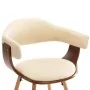 Dining chairs 2 units synthetic leather and curved cream wood by , dining chairs - Ref: Foro24-283139, Price: 252,27 €, Disco...