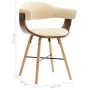 Dining chairs 2 units synthetic leather and curved cream wood by , dining chairs - Ref: Foro24-283139, Price: 252,27 €, Disco...