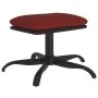 Reposapiés de tela y cuero sintético color vino 60x60x36 cm de , Otomanas - Ref: Foro24-341604, Precio: 35,67 €, Descuento: %