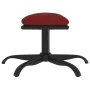 Footrest made of fabric and synthetic leather in wine color, measuring 60x60x36 cm. by , Ottomans - Ref: Foro24-341604, Price...