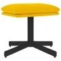 Reposapiés de terciopelo amarillo mostaza 60x60x36 cm de , Otomanas - Ref: Foro24-341633, Precio: 47,98 €, Descuento: %