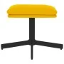 Reposapiés de terciopelo amarillo mostaza 60x60x36 cm de , Otomanas - Ref: Foro24-341633, Precio: 47,98 €, Descuento: %