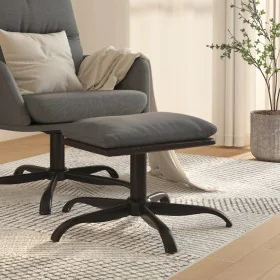 Fußstütze aus hellem grauem Stoff und Kunstleder 60x60x36 cm von , Osmanen - Ref: Foro24-341596, Preis: 38,66 €, Rabatt: %