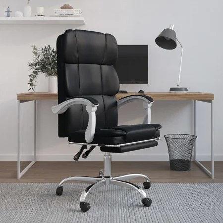 Reclining office chair in black synthetic leather by , Office chairs - Ref: Foro24-349629, Price: 115,63 €, Discount: %