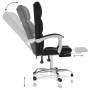 Bürostuhl mit verstellbarer Rückenlehne aus schwarzem Kunstleder von , Bürostühle - Ref: Foro24-349629, Preis: 115,63 €, Raba...