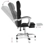 Reclining office chair in black synthetic leather by , Office chairs - Ref: Foro24-349629, Price: 115,63 €, Discount: %