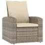 Reclining garden armchair and light brown synthetic rattan cushions by , Garden chairs - Ref: Foro24-364103, Price: 268,27 €,...