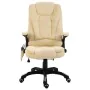 Cream-colored synthetic leather massage office chair by , Office chairs - Ref: Foro24-20238, Price: 242,25 €, Discount: %
