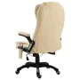 Cream-colored synthetic leather massage office chair by , Office chairs - Ref: Foro24-20238, Price: 242,25 €, Discount: %