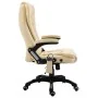 Silla de oficina de masaje de cuero sintético color crema de , Sillas de oficina - Ref: Foro24-20238, Precio: 242,23 €, Descu...