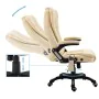 Cream-colored synthetic leather massage office chair by , Office chairs - Ref: Foro24-20238, Price: 242,25 €, Discount: %