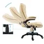 Silla de oficina de masaje de cuero sintético color crema de , Sillas de oficina - Ref: Foro24-20238, Precio: 242,23 €, Descu...