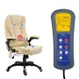 Cream-colored synthetic leather massage office chair by , Office chairs - Ref: Foro24-20238, Price: 242,25 €, Discount: %