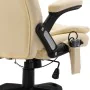 Cream-colored synthetic leather massage office chair by , Office chairs - Ref: Foro24-20238, Price: 242,25 €, Discount: %