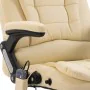 Cream-colored synthetic leather massage office chair by , Office chairs - Ref: Foro24-20238, Price: 242,25 €, Discount: %