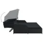 Double sun lounger with black synthetic rattan canopy by , Outdoor beds - Ref: Foro24-47443, Price: 598,67 €, Discount: %