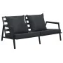 2-seater garden sofa with dark gray aluminum cushions by , Outdoor sofas - Ref: Foro24-47815, Price: 397,82 €, Discount: %