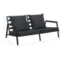 Zweiplätziges Gartensofa mit dunkelgrauen Aluminiumkissen. von , Outdoor-Sofas - Ref: Foro24-47815, Preis: 381,91 €, Rabatt: %