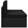 2-seater black synthetic rattan sectional sofa by , Modular outdoor sofas - Ref: Foro24-49503, Price: 195,54 €, Discount: %