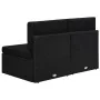 2-seater black synthetic rattan sectional sofa by , Modular outdoor sofas - Ref: Foro24-49503, Price: 195,54 €, Discount: %