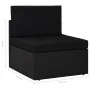 Zweisitziges schwarzes Kunststoff-Rattan-Sofa mit Sektionen. von , Modulare Sofas für den Außenbereich - Ref: Foro24-49503, P...