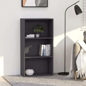 3-level gray plywood shelf 60x30x114 cm by , Bookcases and shelves - Ref: Foro24-800974, Price: 76,59 €, Discount: %