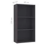Estantería de 3 niveles madera contrachapada gris 60x30x114 cm de , Librerías y estanterías - Ref: Foro24-800974, Precio: 76,...