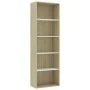 Regal 5-stufiges Regal aus weißem und Eichen-Sperrholz, 60x30x189 cm. von , Bücherregale und Regale - Ref: Foro24-800995, Pre...