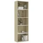 Regal 5-stufiges Regal aus weißem und Eichen-Sperrholz, 60x30x189 cm. von , Bücherregale und Regale - Ref: Foro24-800995, Pre...