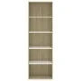 Regal 5-stufiges Regal aus weißem und Eichen-Sperrholz, 60x30x189 cm. von , Bücherregale und Regale - Ref: Foro24-800995, Pre...