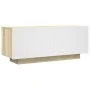TV-Möbel aus weißem und Eichenfurnier, 100x35x40 cm. von , TV-Möbel - Ref: Foro24-804441, Preis: 86,53 €, Rabatt: %