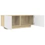TV-Möbel aus weißem und Eichenfurnier, 100x35x40 cm. von , TV-Möbel - Ref: Foro24-804441, Preis: 86,53 €, Rabatt: %