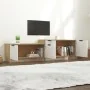 TV stand made of white and oak plywood 158.5x36x45 cm by , TV Furniture - Ref: Foro24-811489, Price: 83,78 €, Discount: %